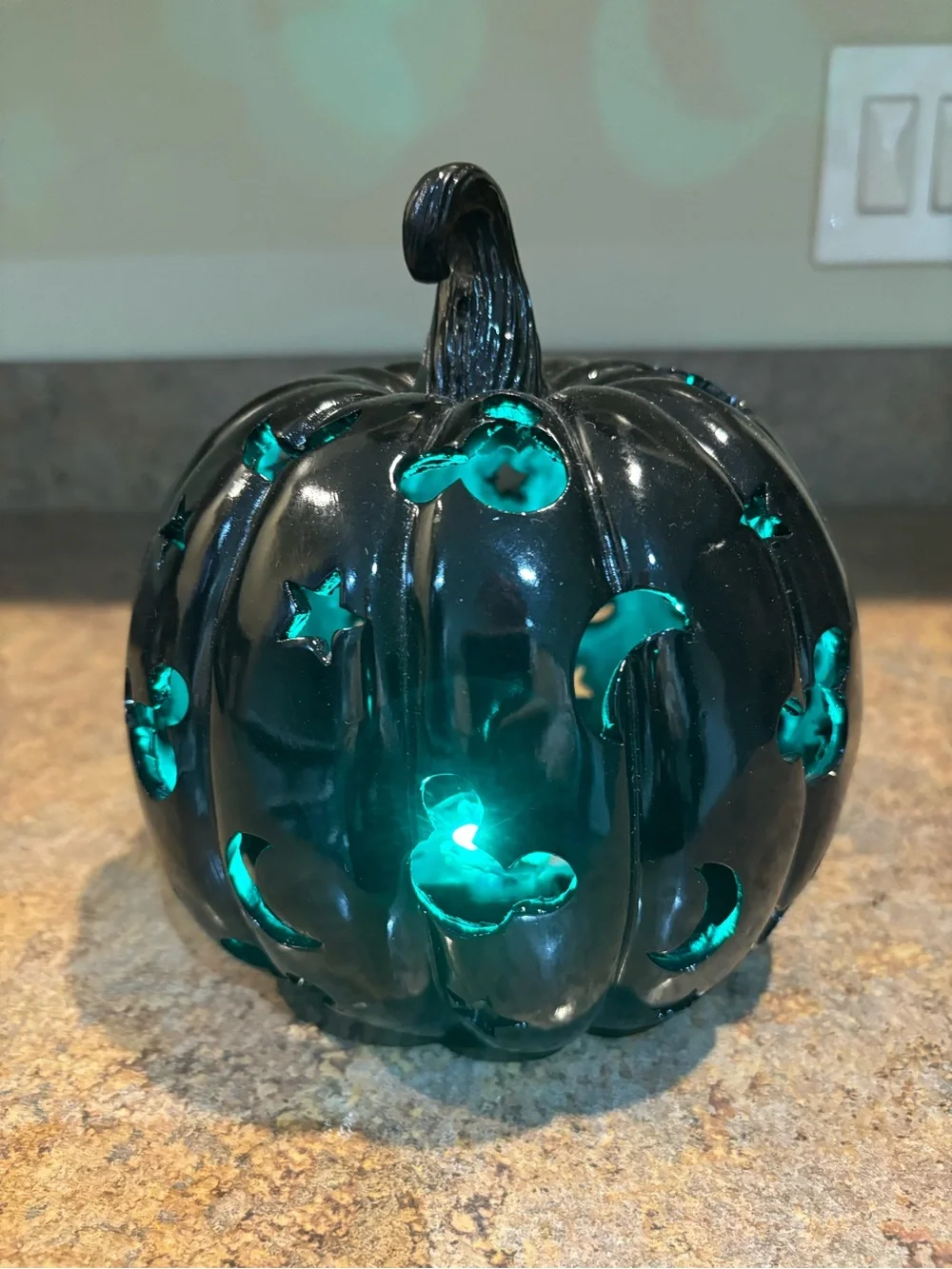 Mickey cut out light up Pumpkin halloween fall Decorative Home decor